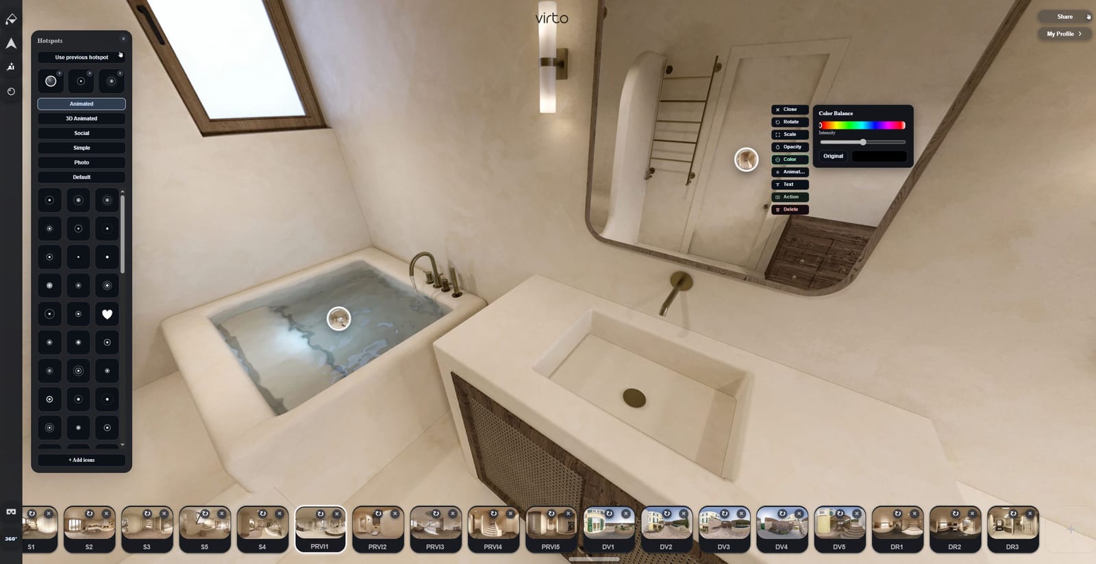 Free virtual tour software — create interactive 360° virtual tours online with Virto 360 Free virtual tour software — create interactive 360° virtual tours online with Virto 360
