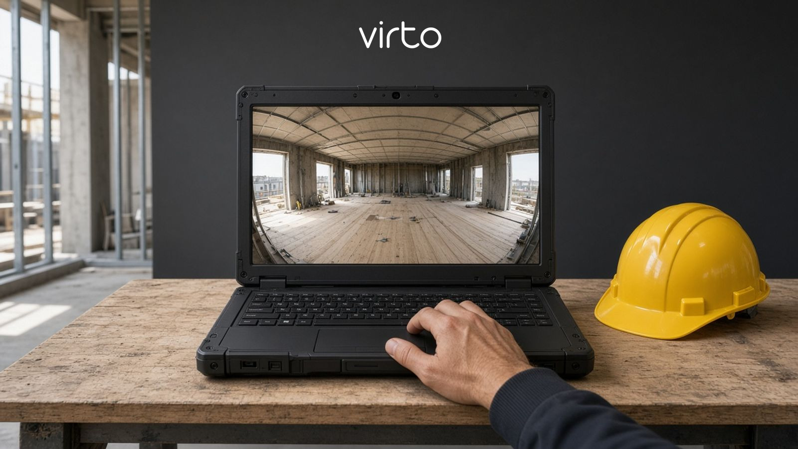 360 panorama viewer for construction — Virto 360 360 panorama viewer for a construction site photo — temporary browser preview