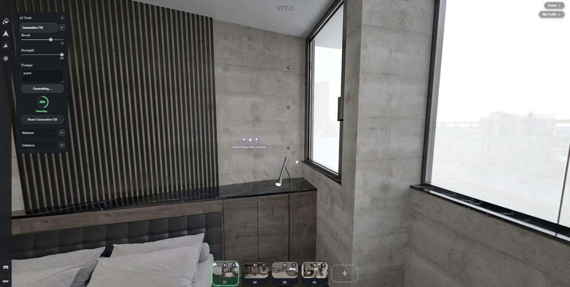 AI Generative Fill for Virtual Tours